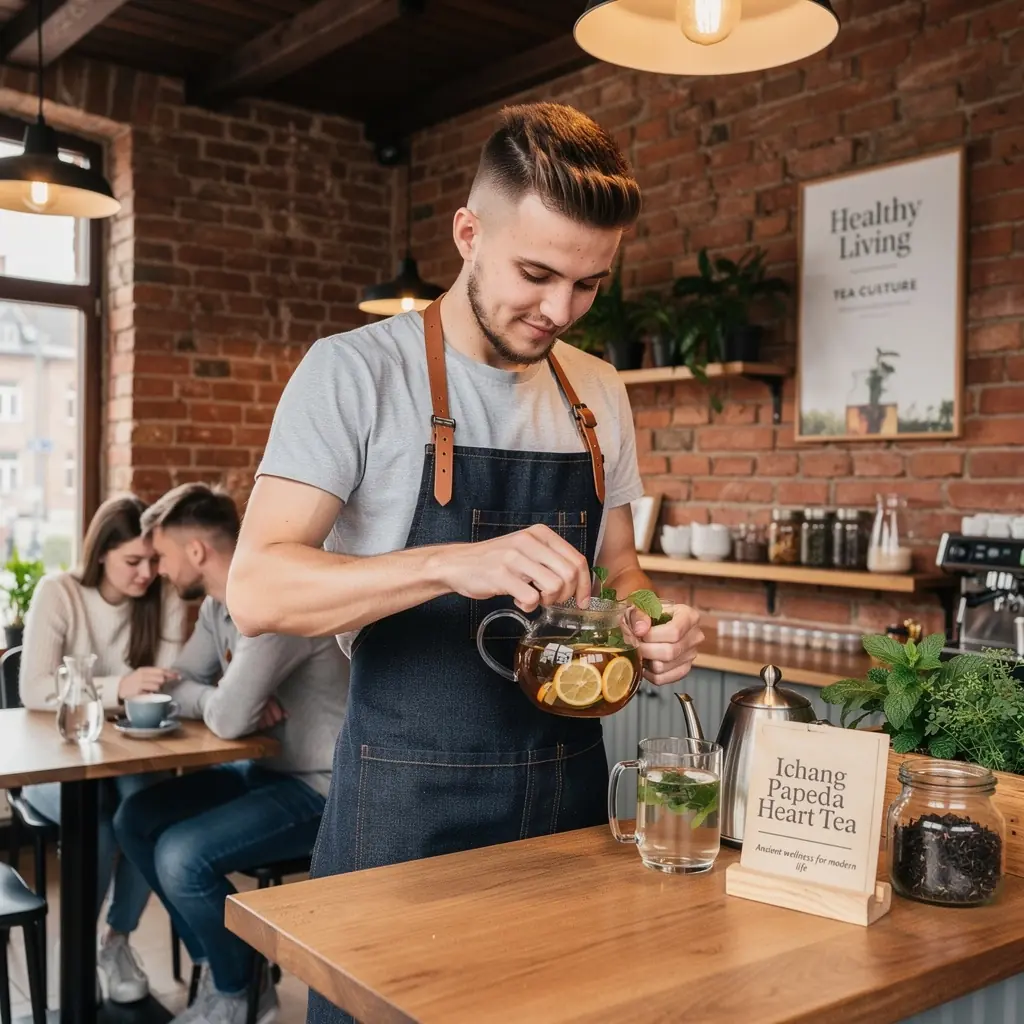 Senovinė kinų arbatos ceremonija, demonstruojanti gaminimo procesą.